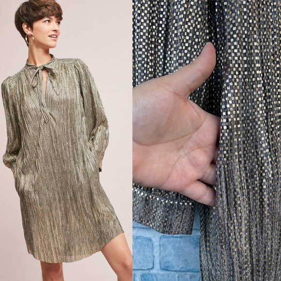 SABINA MUSÁYEV Tied Shimmer Tunic dress size small - Picture 2 of 16